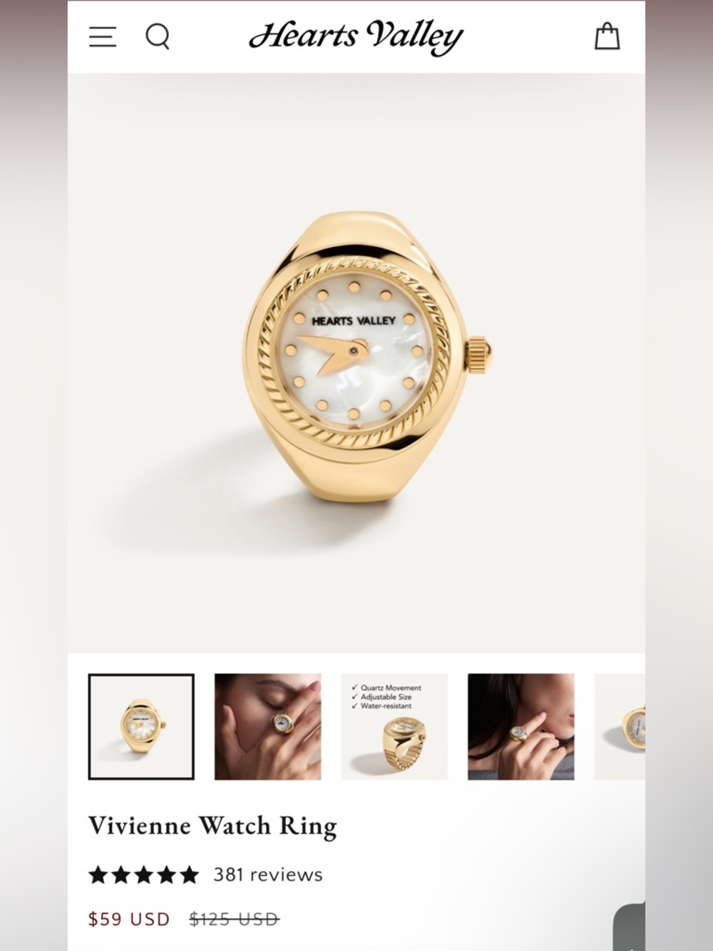 Ring watch